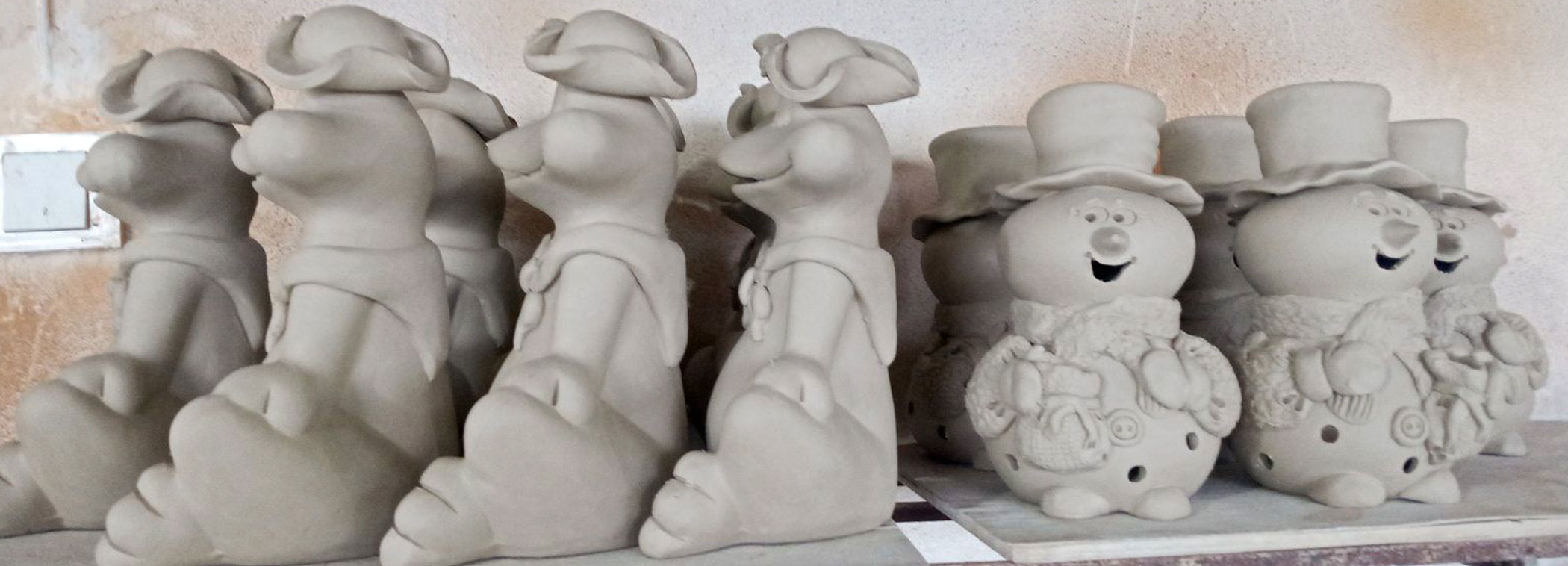 Keramik-Figuren, hergestellt in Handarbeit