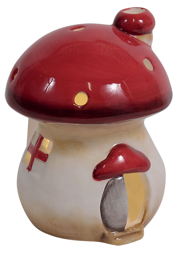Tealight holder mushroom house