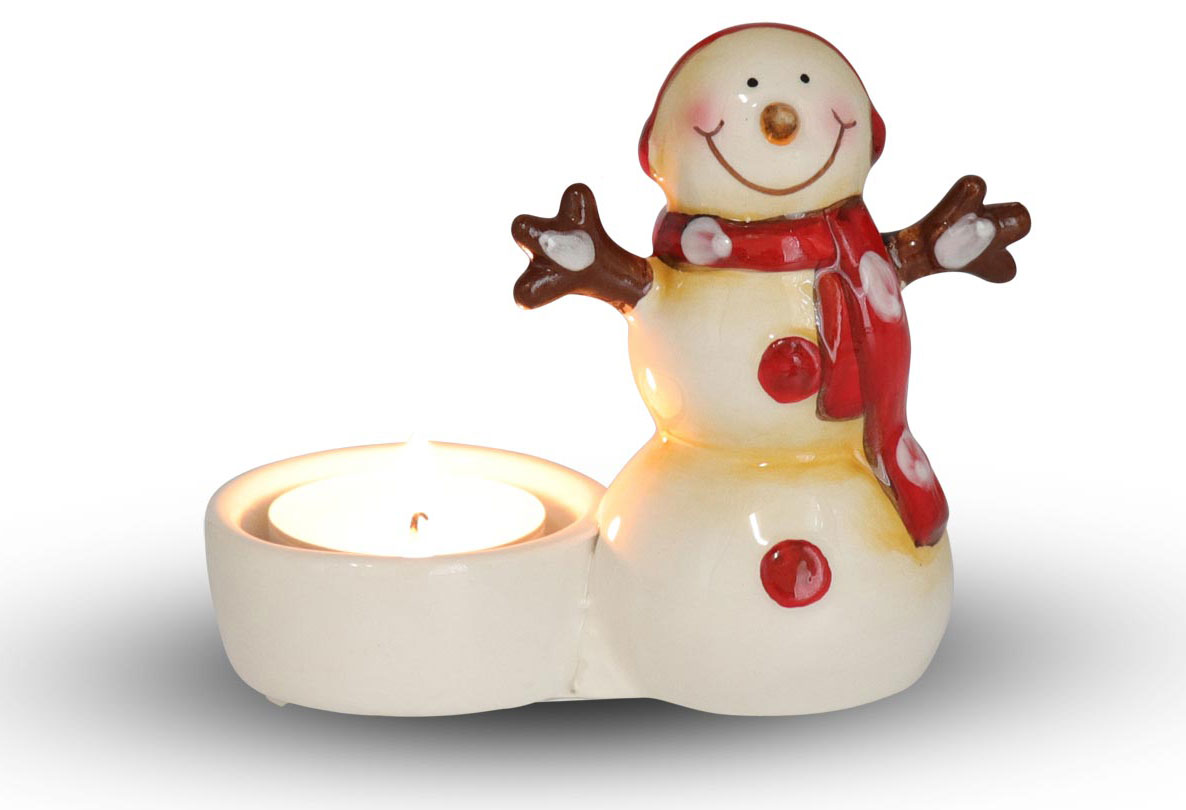 Tealight holder snowman "Bert"