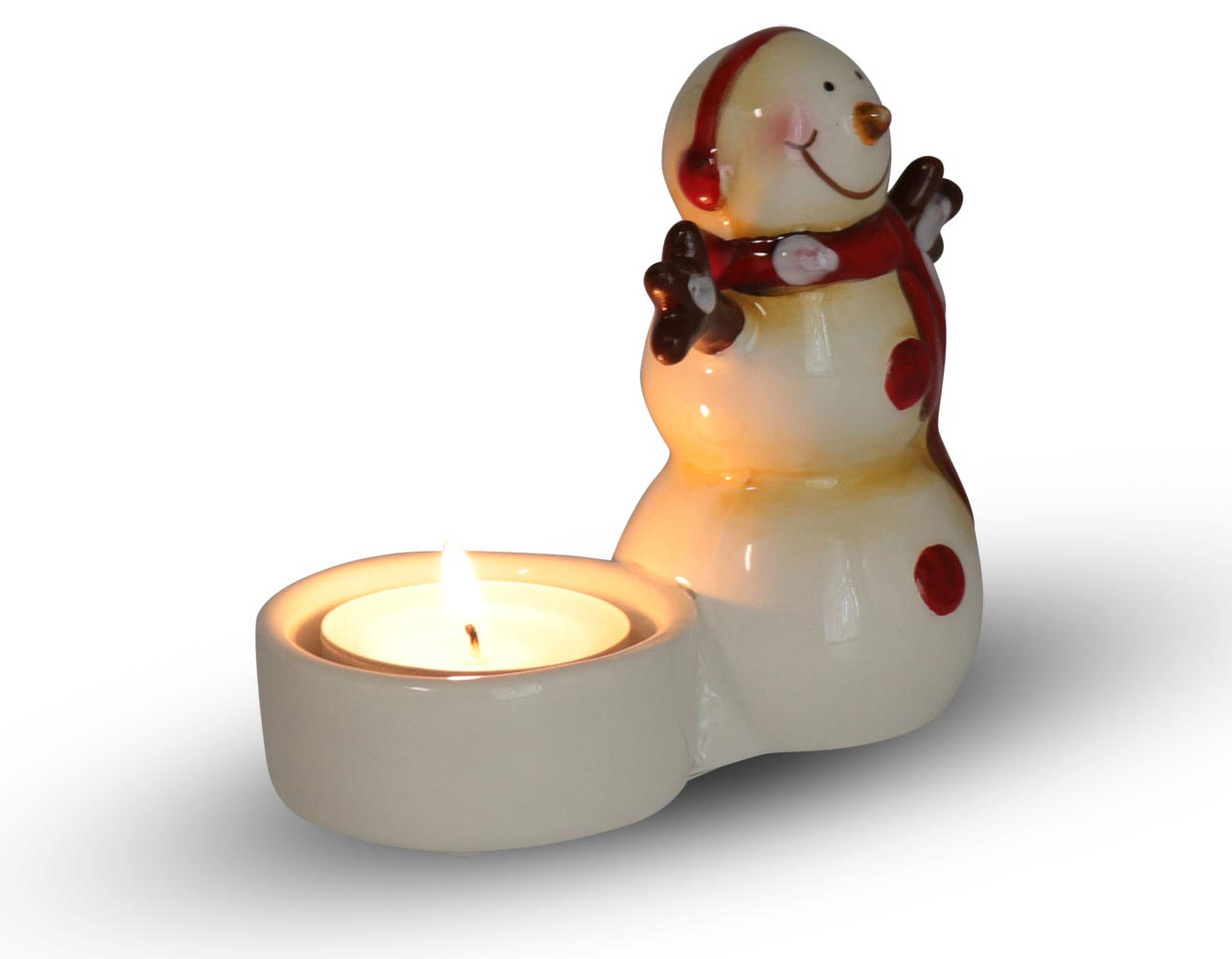 Tealight holder snowman "Bert", 